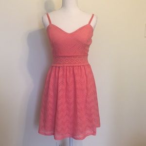 Precious R Wish Crocheted Look Junior Mini Dress.